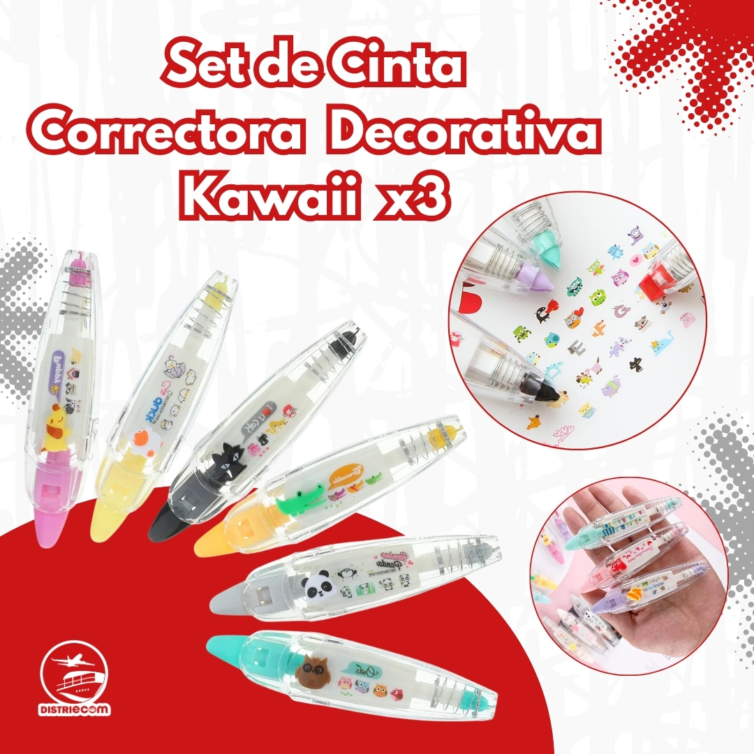 Miniatura 4 de SET CINTA CORRECTORA DECORATIVA KAWAII